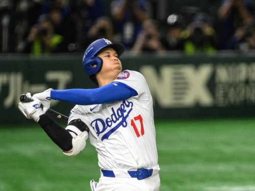 東京賽》霸氣目送球！大谷翔平轟炸東京巨蛋 本季首轟出爐