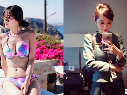 長榮制服好藏乳！空姐制服下竟有「胸狠好身材」，一換比基尼「渾圓碗公奶」整個不得了