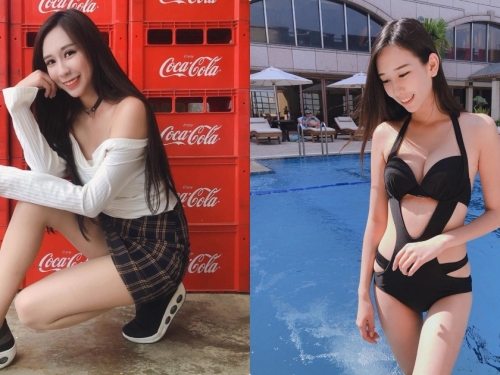 正妹主持人「佳蓉」比基尼多處鏤空，極品的曲線「美腿好逆天」！