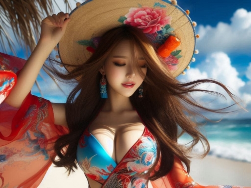 沙灘旗袍