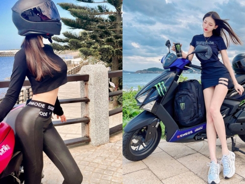 性感重機女王「王晨飄 」S曲線超誘惑，奔馳時的「白嫩長腿」太撩人！