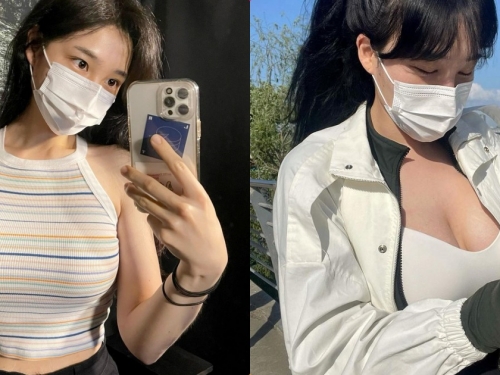 出門運動遇到「豐滿車頭燈正妹」，「誘惑乳量」想跟著一起跑步！