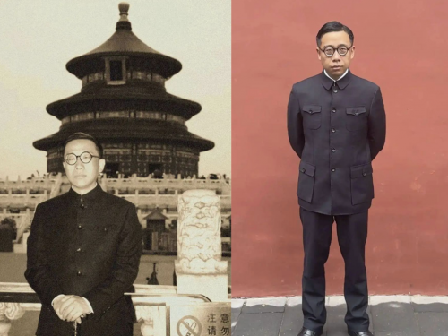 男撞臉溥儀「連AI都被騙」！遊客笑喊：皇帝來了快跪