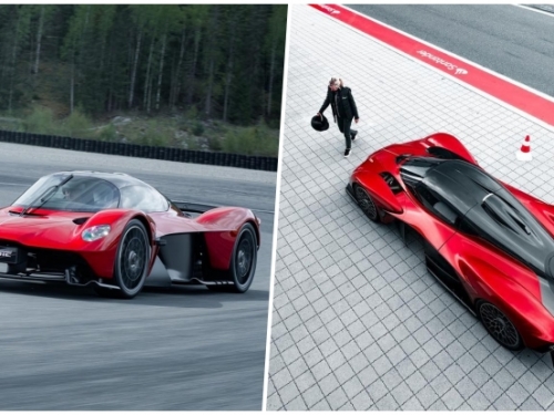V12狂爆聲浪展示！挪威車主秀一波，「豔紅女武神」Aston Martin Valkyrie首度下賽道狂飆