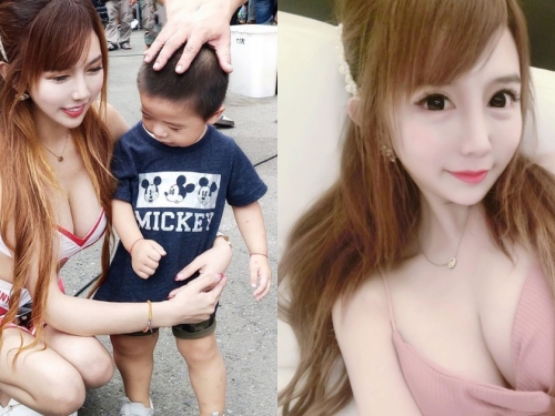 爆乳精靈美人「蔡粉粉」豐滿上圍太吸睛，連路人小孩都忍不住盯著猛看！