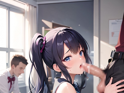 【AI生成】校內でご奉仕させられる制服の女の子のエロ畫像 part2