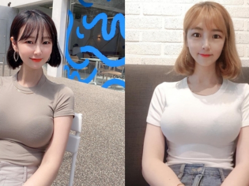 衣服是不是買太小了？韓國性感姐姐Kim超緊身上衣讓網友褲子也變緊