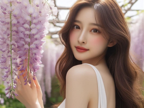 青春的妹子果然好（紫藤花風格）