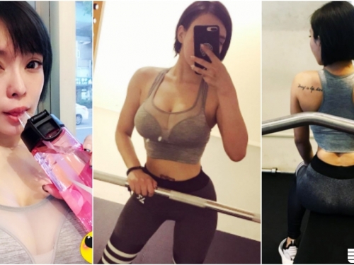 超兇妹子運動後「爆汗自拍」！前凸後翹的「大寫Ｓ曲線」！好想幫她擦汗啊！
