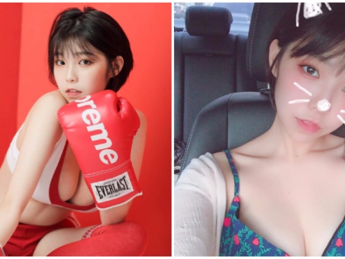 極上「童顏巨乳」！韓系外拍正妹超萌臉蛋配上「乳浪深溝」，畫面實在太美好！