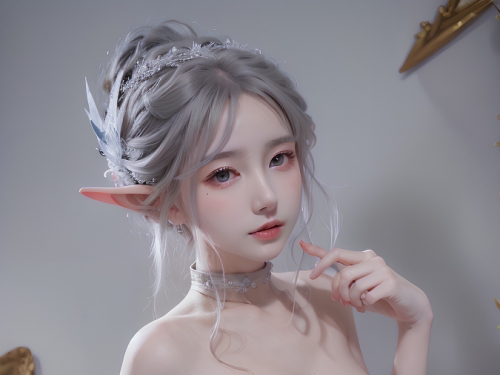 🔞AI生成美女~AI Painting-Vol.7 Naked girls、Vol.8 鬼刀冰公主+玻璃瓶中的女孩