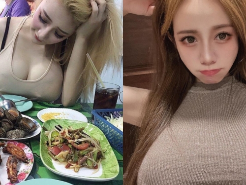 「金髮小吃貨」出沒！大胃王正妹挺「白嫩巨乳」上桌，超美味畫面引萬人點讚！