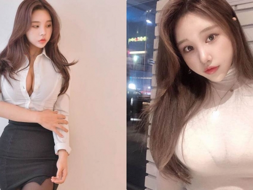 爆乳正妹「解開襯衫尺度辣翻」，「巨乳蹦出」事業線看光光了！