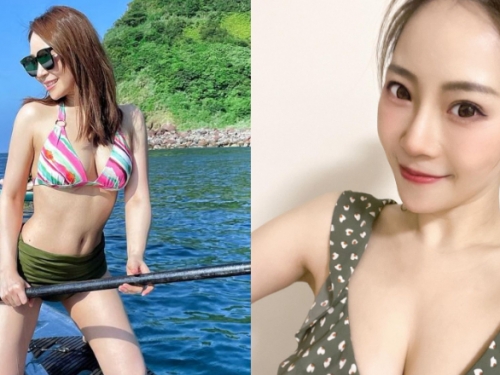 最甜領隊「佳佳 Eva」龜山島玩SUP　大秀絕美腹肌和飽滿美乳