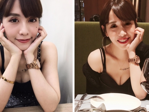 太萌了！正妹女友「餵食視角」視野超好，坐對面「溝溝現形」讓人心跳加速！
