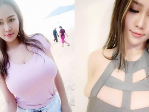 聽說這個有Ｉ！正妹胸前「不科學腫脹」　衣服太緊奶奶直接溢出！