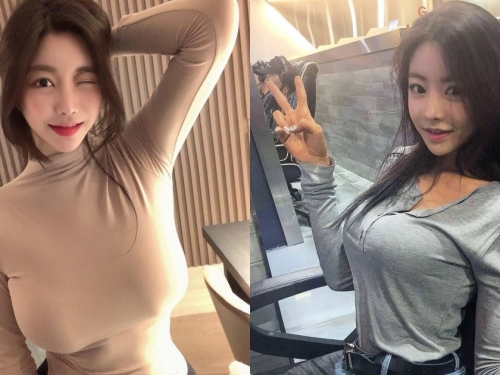 衝一波！去網咖隔壁坐著「兇兇美乳妹」，「邪惡的大份量車頭燈」讓整間店都騷動！