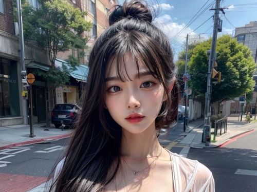 ★Patreon★ AI_Kaori - Stylish Young Woman on City Street Street Style Portrait