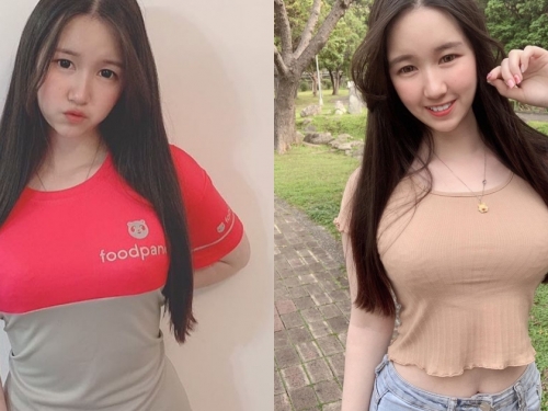 超迷你餐點外送員！「147巨乳小隻馬」外送制服遮不住嫩腿，網友看了想瘋狂點餐！