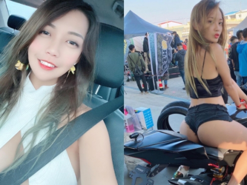 南臺灣美尻一姐朱禹潔 yujie「無罩駕駛」　火辣上路問：這合法吧？