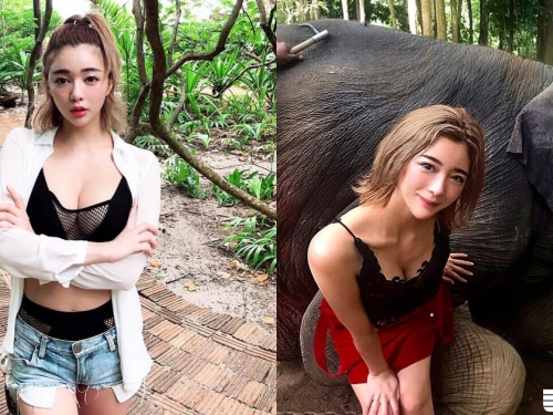 動物園這樣穿不會嚇到動物嗎～辣妹「Rirey」在大自然裡面「長輩更解放」了呀～