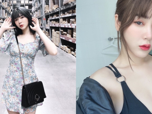 大賣場當攝影棚用！「碎花洋裝妹」身材大藏玄機，「美乳圓尻」又白又辣！