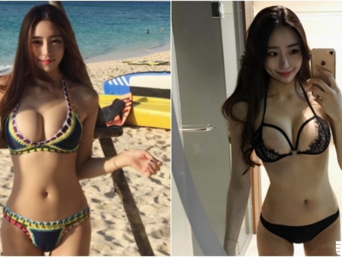 海邊又見女神！辣辣「比基尼奶妹」愛自拍，整個畫面都快被「兩顆球」佔據了！