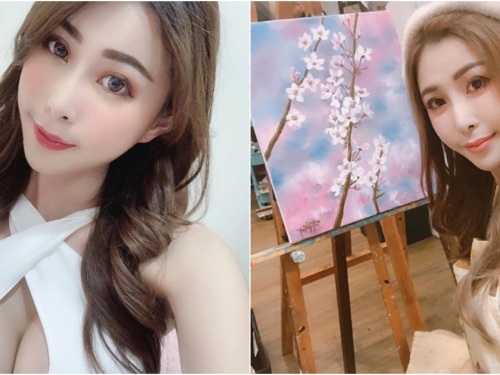 美女畫畫就是賞心悅目！氣質女神「艾比」性感火辣的外貌下是才華洋溢的心～