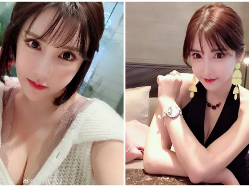 深溝正妹「乳量好兇猛」，最愛擺挑逗姿勢「誘惑力太強大」！