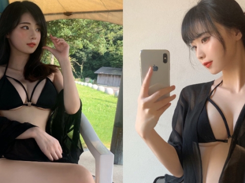 這就叫大白湯圓！可愛妹子「ハル」比基尼展現白嫩渾圓的巨乳