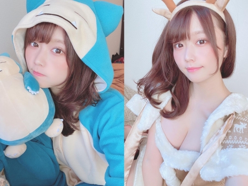 萌妹子化身「巨乳卡比獸」甜笑撒嬌樣整個太犯規　讓人忍不住想收服