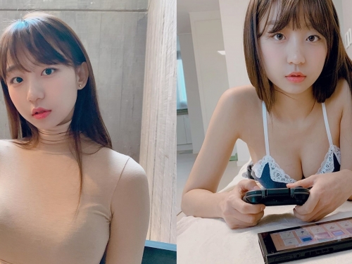 童顏巨乳馬尾妹「표은지」犯規家居服做家事　超害羞「邪惡視線」根本引誘人犯罪啊