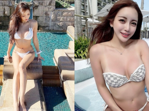 日本妹子「變冷還是要穿比基尼」，「泳池火辣曬奶」太撩人！