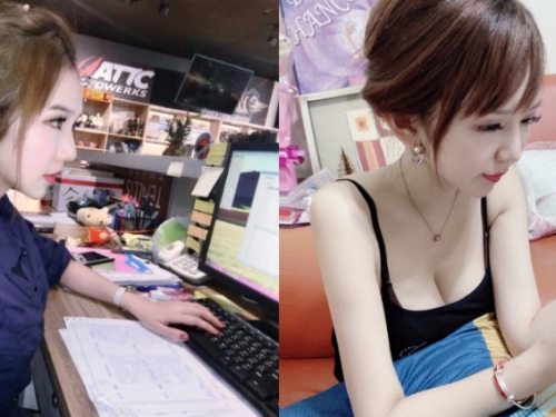 精靈系OL「蔡粉粉」上班認真神情真美麗　下班展現火辣身材更性感