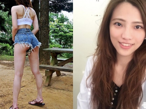 台灣「最辣實習女醫生」！姊姊有在練「緊實屁股蛋」，公園驗收大秀翹臀微笑線！