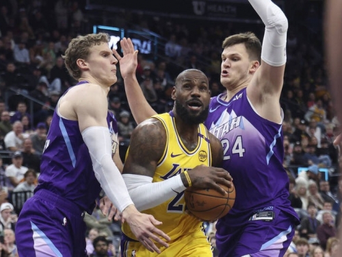 NBA》詹姆斯、東契奇合拿34分 湖人慘敗爵士終止6連勝