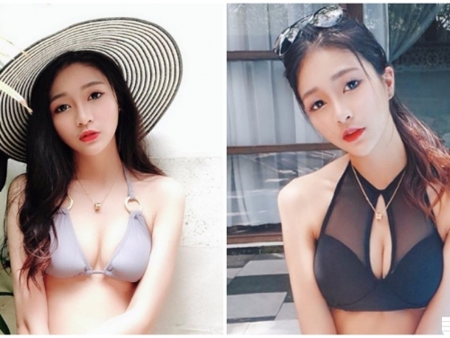 景文科大正妹「比基尼太兇了」！「飽滿美胸」辣到極點啊！
