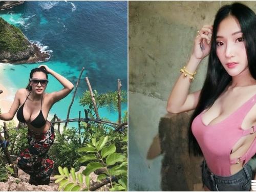 妹子「比基尼登山」雙球爆出！原來平常穿衣就很狂，飽滿美乳好搶鏡！