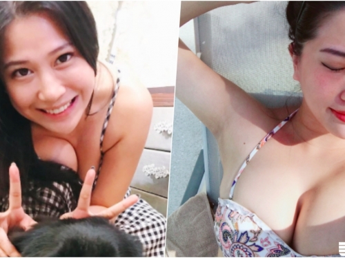 台北「火辣爆乳美甲師」！蹲下擠壓「超兇猛乳量」！不說還以為那是膝蓋啊！