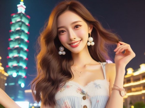 美女在台北101
