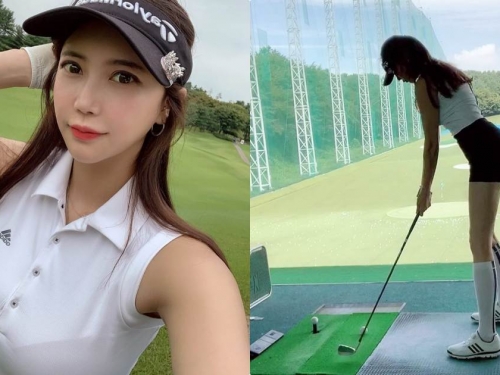 美乳高爾夫辣妹「曲線好兇」，揮桿時火辣背影超讓人受不了