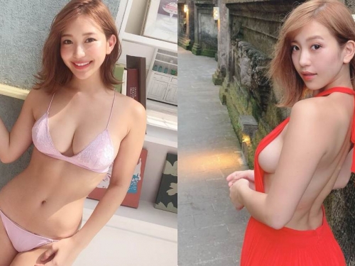 寫真辣妹「路上展現渾圓側乳」，「背部裸露曲線」視覺好暴動！