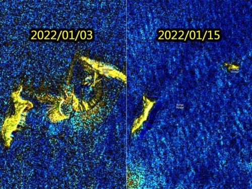 火山爆發炸沈東加小島「瞬間從地球消失」 衛星畫面曝