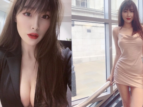 大馬高學歷「爆乳正妹」May，英國留學不忘時尚性感，猛發「白色巨乳」問：可以嗎