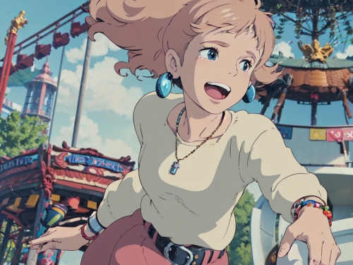 AI生成美女~LUKE LEE-Girl drawn in Ghibli style