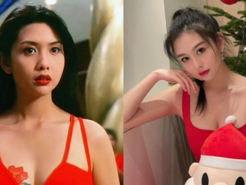 邱淑貞女兒「沈月」繼承媽媽女神風範　大紅洋裝展現小女人的性感