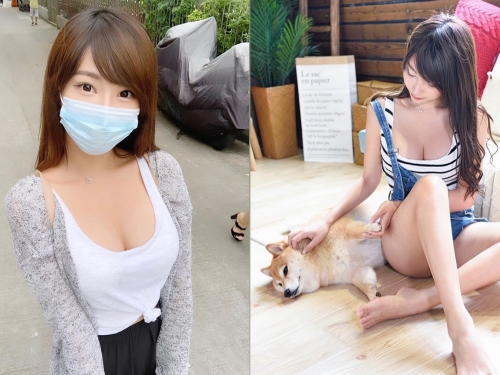 上帝視角福利放送！超巨口罩妹「蘇小小」貼身白T透出「渾圓形狀」超火辣