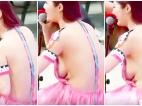 這招太狂！展場爆乳妹「極限露出」整顆差點滑出！超兇悍「大尺度畫面」沒有極限..