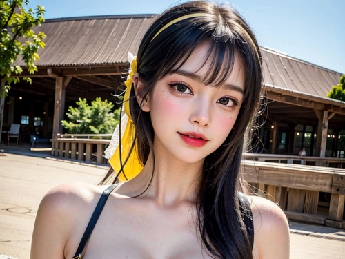 AI生成美女~臉上有痣的鄰家女孩