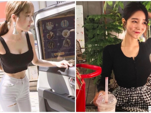 一開車門驚見「超兇正妹」！性感美乳加纖腰，火辣到極點啊！